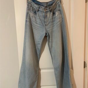 Low Rise American Eagle Outfitters Light Blue Denim Jeans